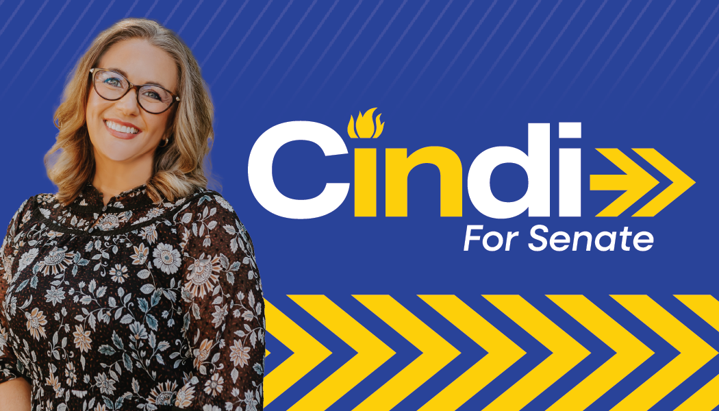 Cindi for Senate campaign business card front